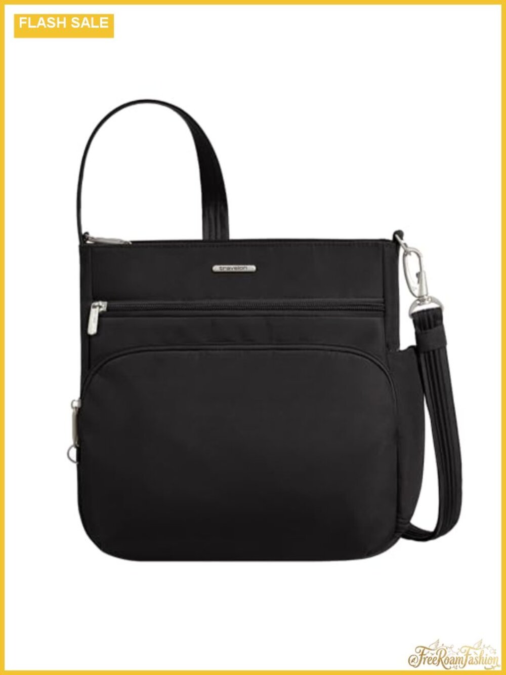 Travelon Anti-Theft Classic North/South Crossbody Bag RFID Adjustable Strap